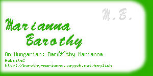 marianna barothy business card